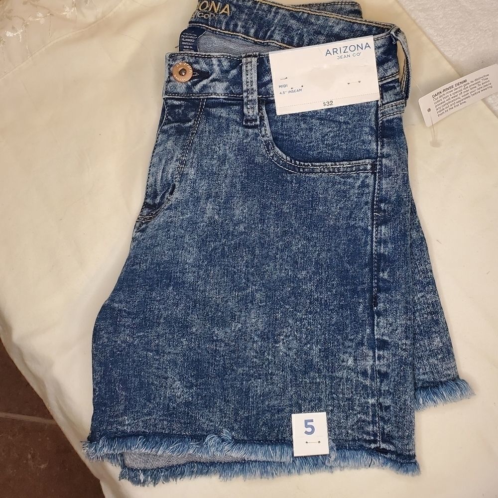 Arizona Womens Mid RiseDenim Short- - Picture 8 of 10